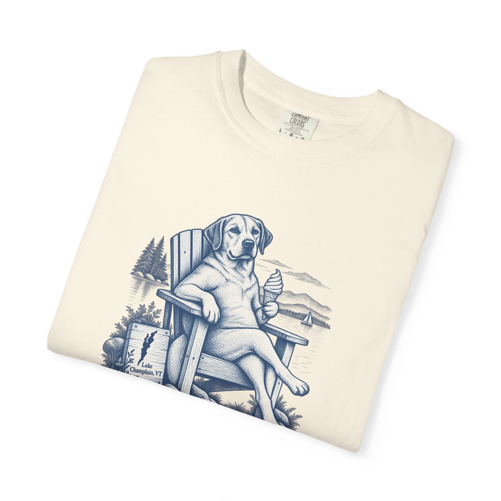 Relaxed Dog Chair T-Shirt — Vintage Coastal Graphic Tee