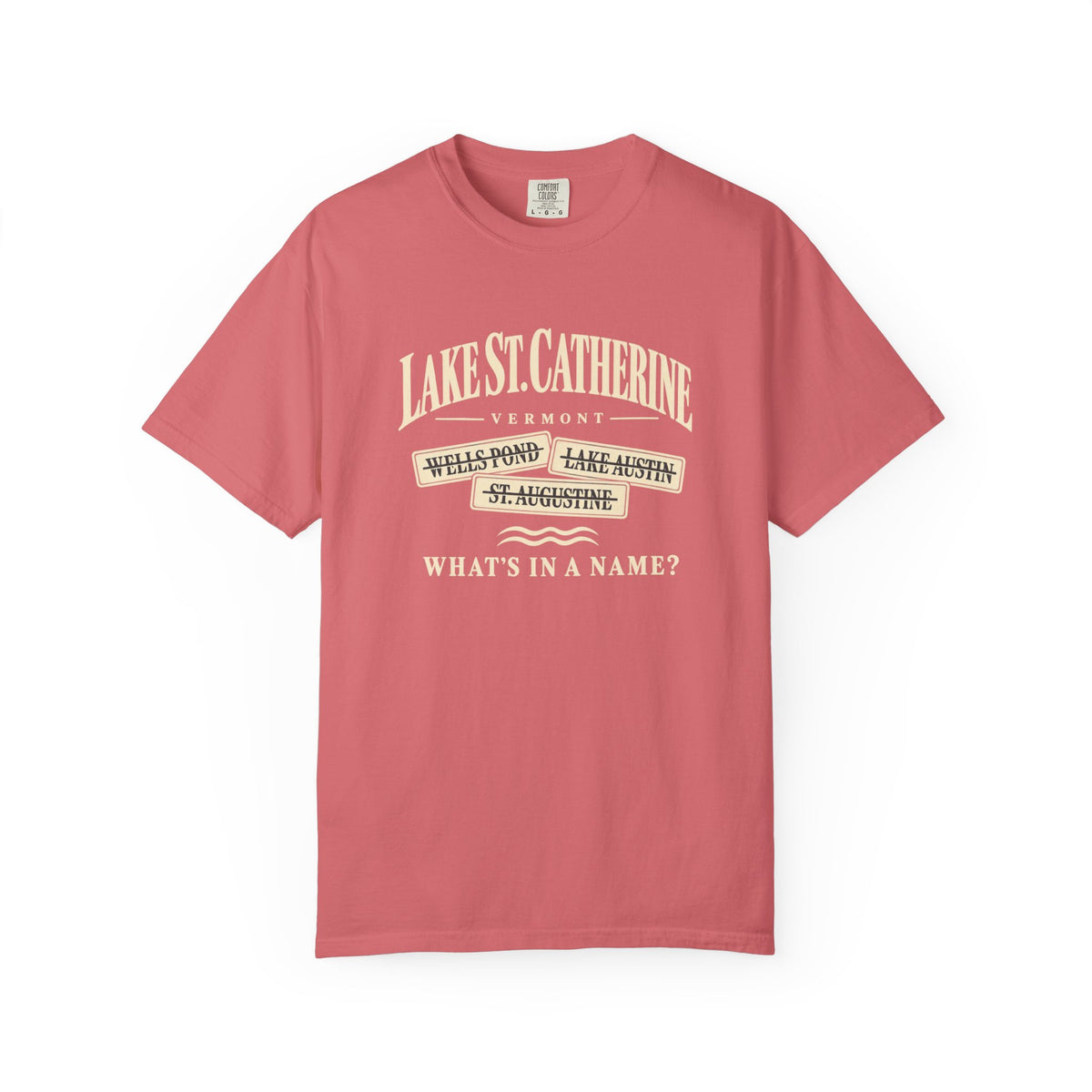 Lake St. Catherine Vermont T‑Shirt — 'What's In A Name?' Vintage Lakeside Tee