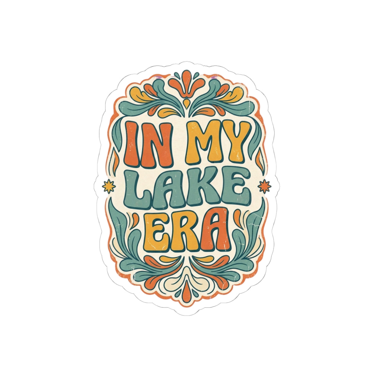 In My Lake Era Sticker | Lake Life, Retro Floral