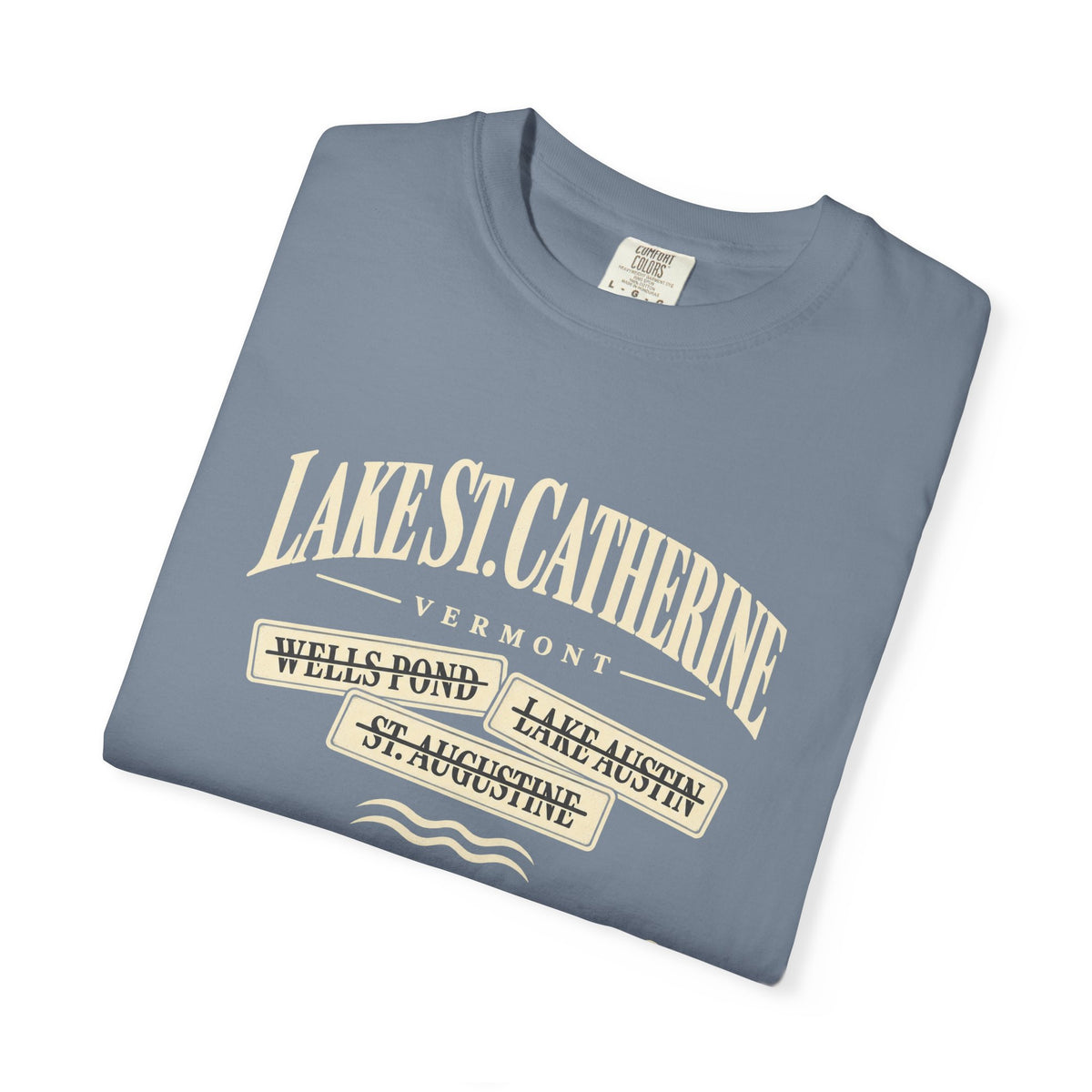 Lake St. Catherine Vermont T‑Shirt — 'What's In A Name?' Vintage Lakeside Tee