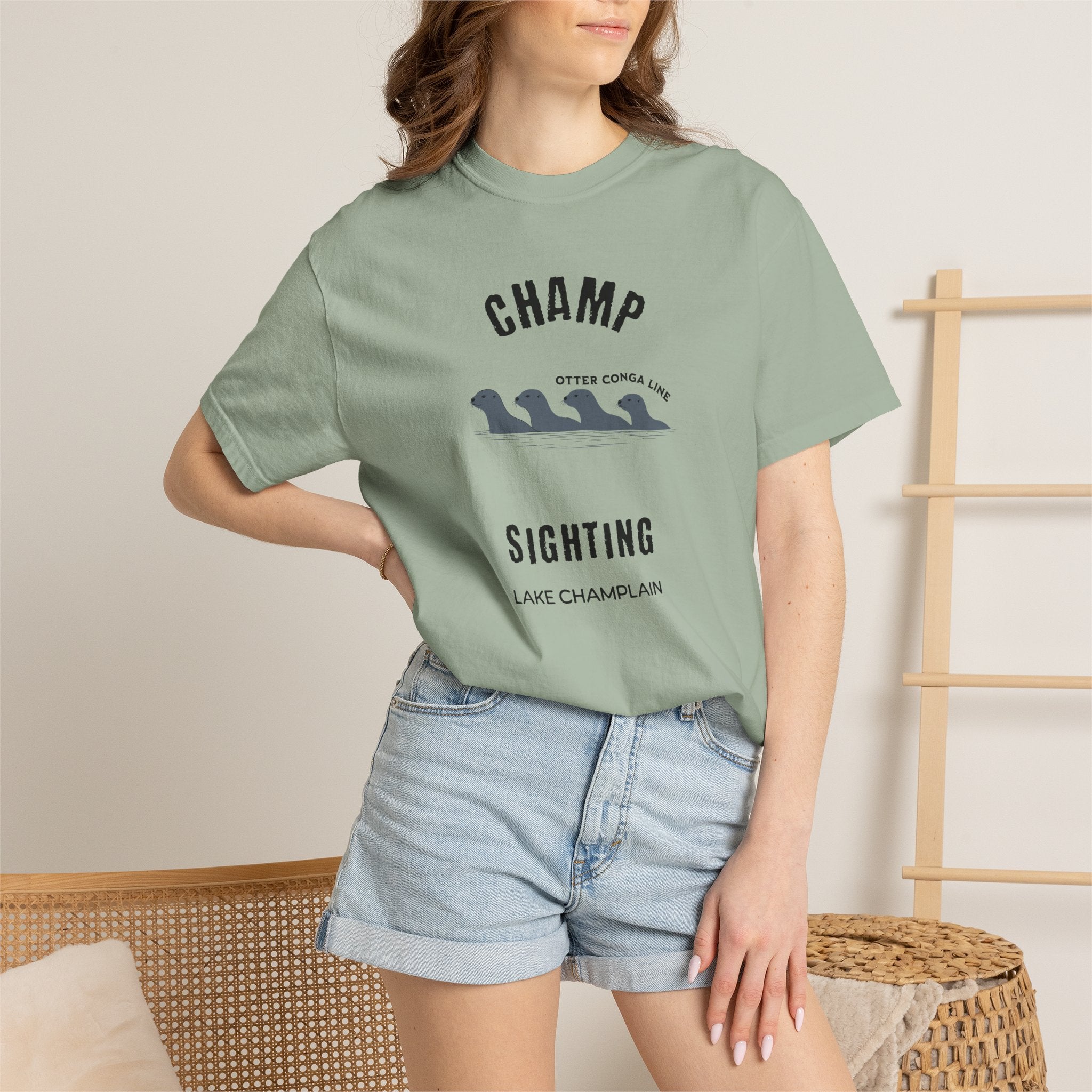 Champ Sighting T-Shirt | Lake Champlain Vermont Otters | Funny Vermont Lake Monster Shirt | Comfort Colors Unisex Graphic Tee