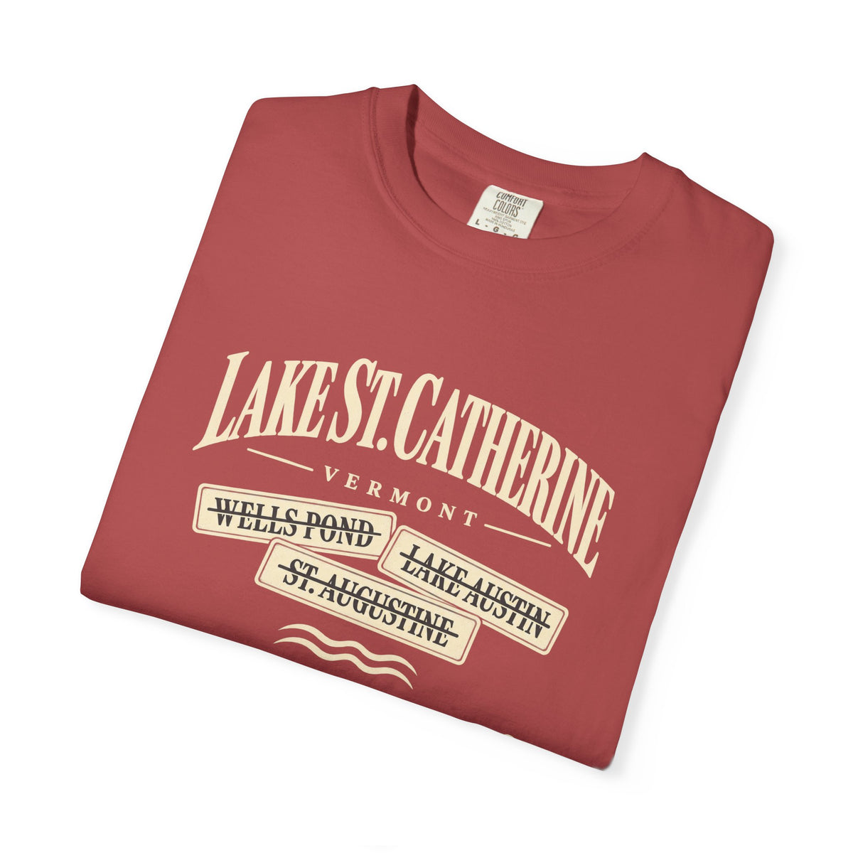 Lake St. Catherine Vermont T‑Shirt — 'What's In A Name?' Vintage Lakeside Tee