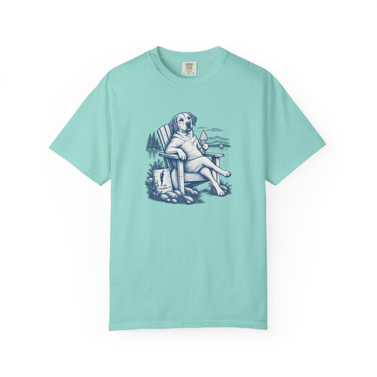 Relaxed Dog Chair T-Shirt — Vintage Coastal Graphic Tee