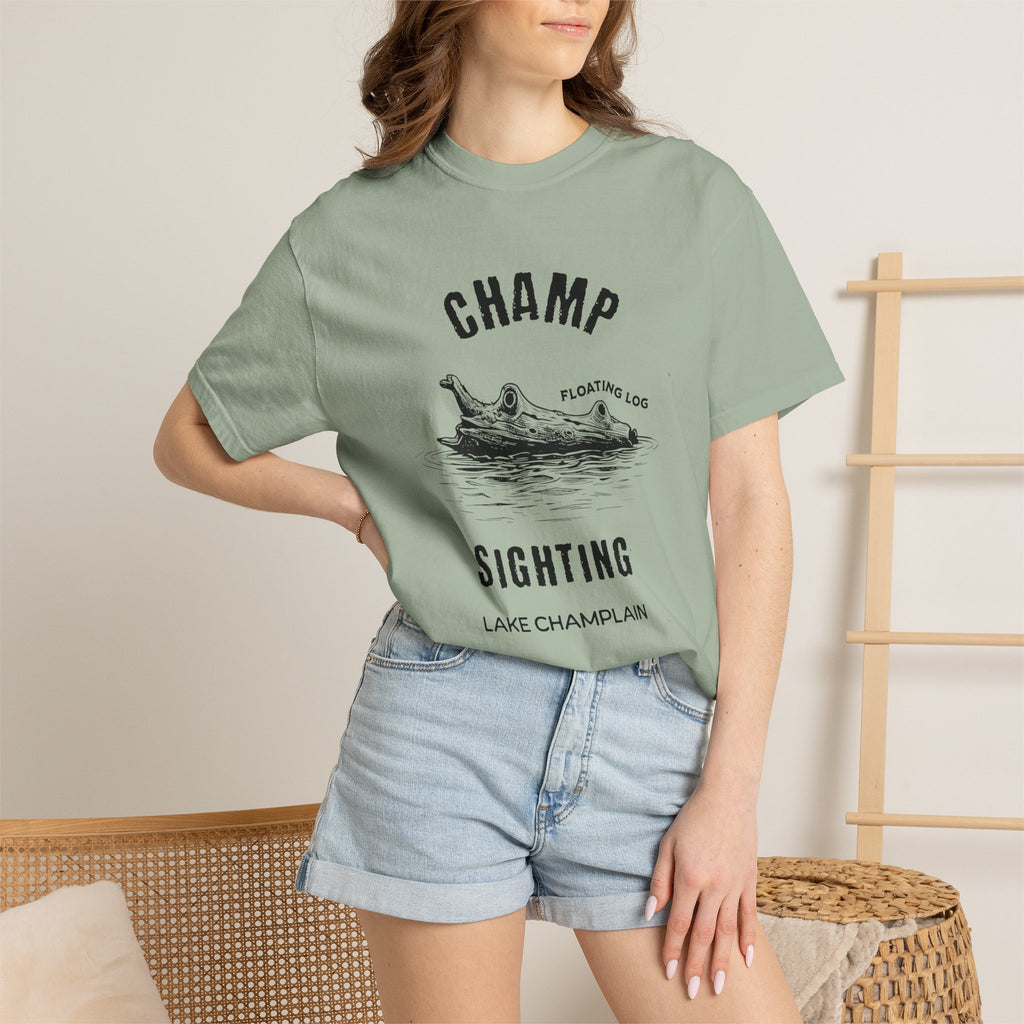 Champ Sighting T-Shirt | Lake Champlain Vermont Cryptid Tee | Funny Vermont Lake Monster Shirt | Comfort Colors Unisex Graphic Tee