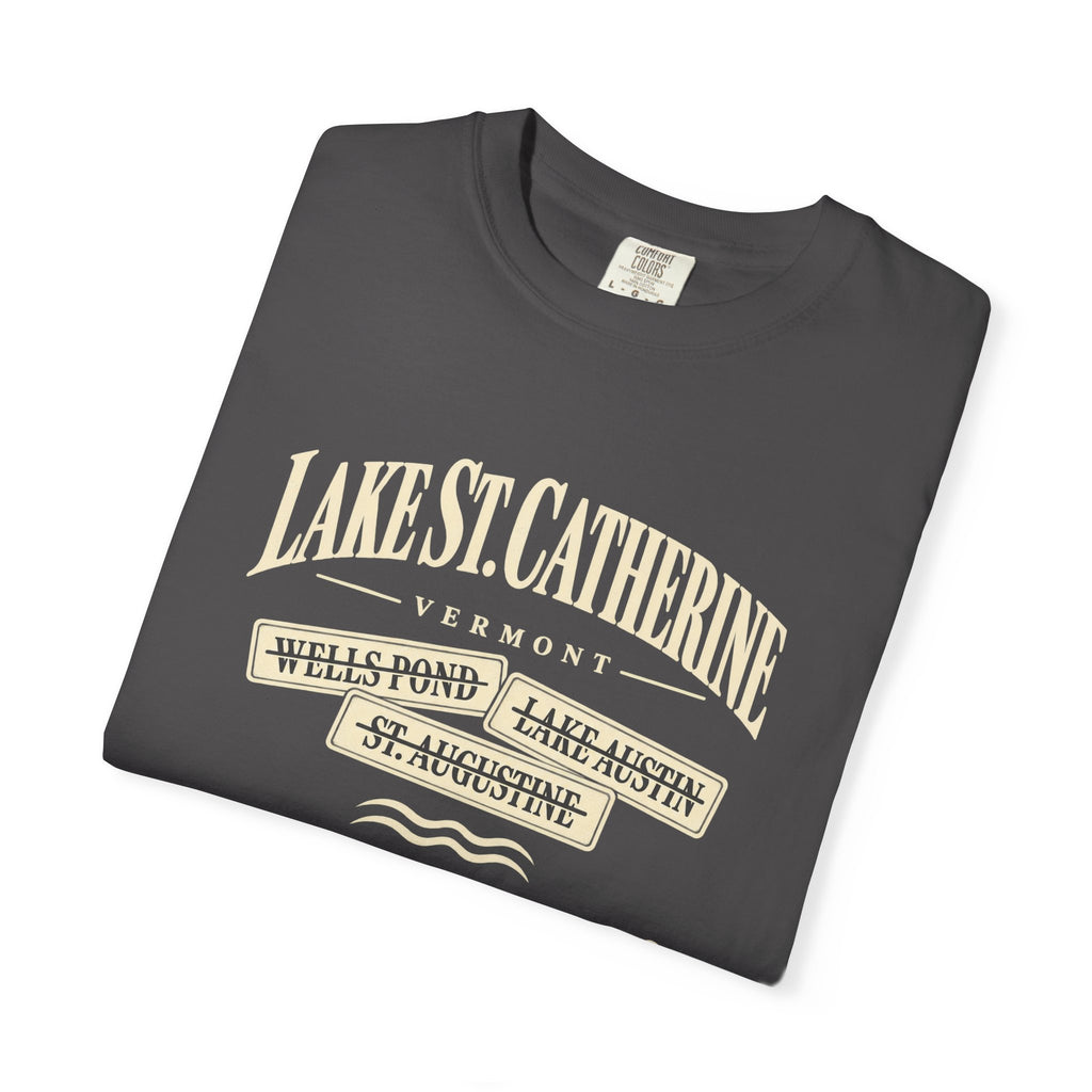 Lake St. Catherine Vermont T‑Shirt — 'What's In A Name?' Vintage Lakeside Tee