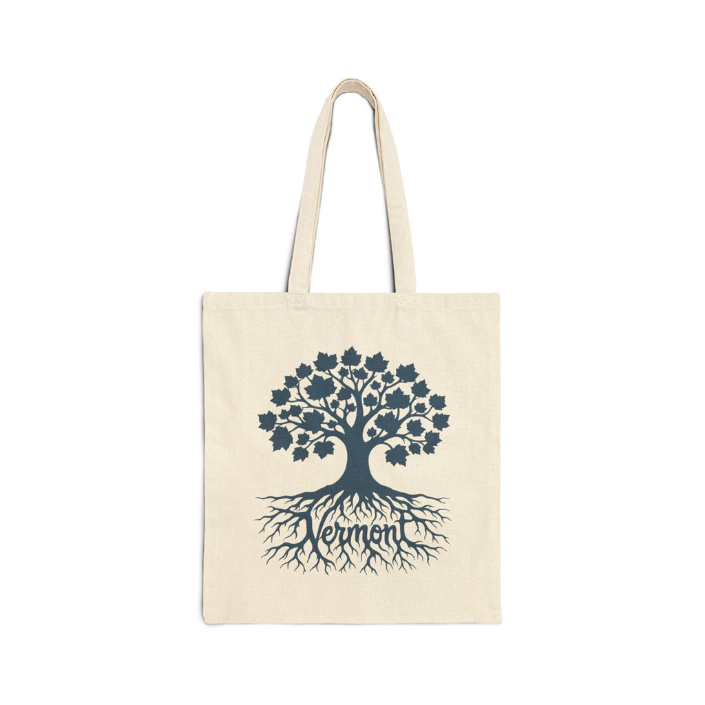Vermont Tree of Life Canvas Tote Bag – Eco-Friendly Farmer's Market Bag