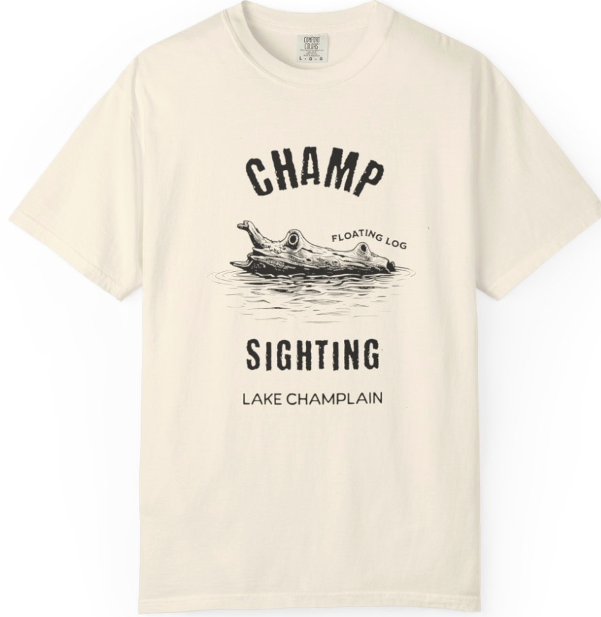 Champ Sighting T-Shirt | Lake Champlain Vermont Cryptid Tee | Funny Vermont Lake Monster Shirt | Comfort Colors Unisex Graphic Tee
