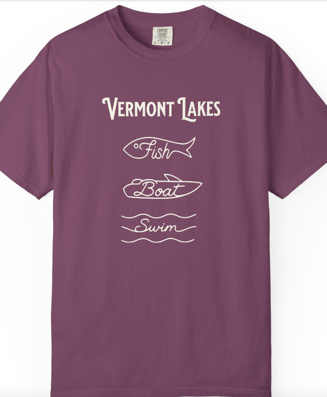 Vermont Lakes "Fish • Boat • Swim" T-Shirt