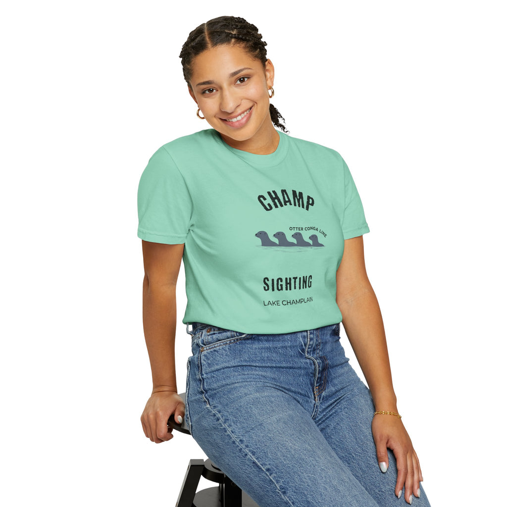 Champ Sighting T-Shirt | Lake Champlain Vermont Otters | Funny Vermont Lake Monster Shirt | Comfort Colors Unisex Graphic Tee