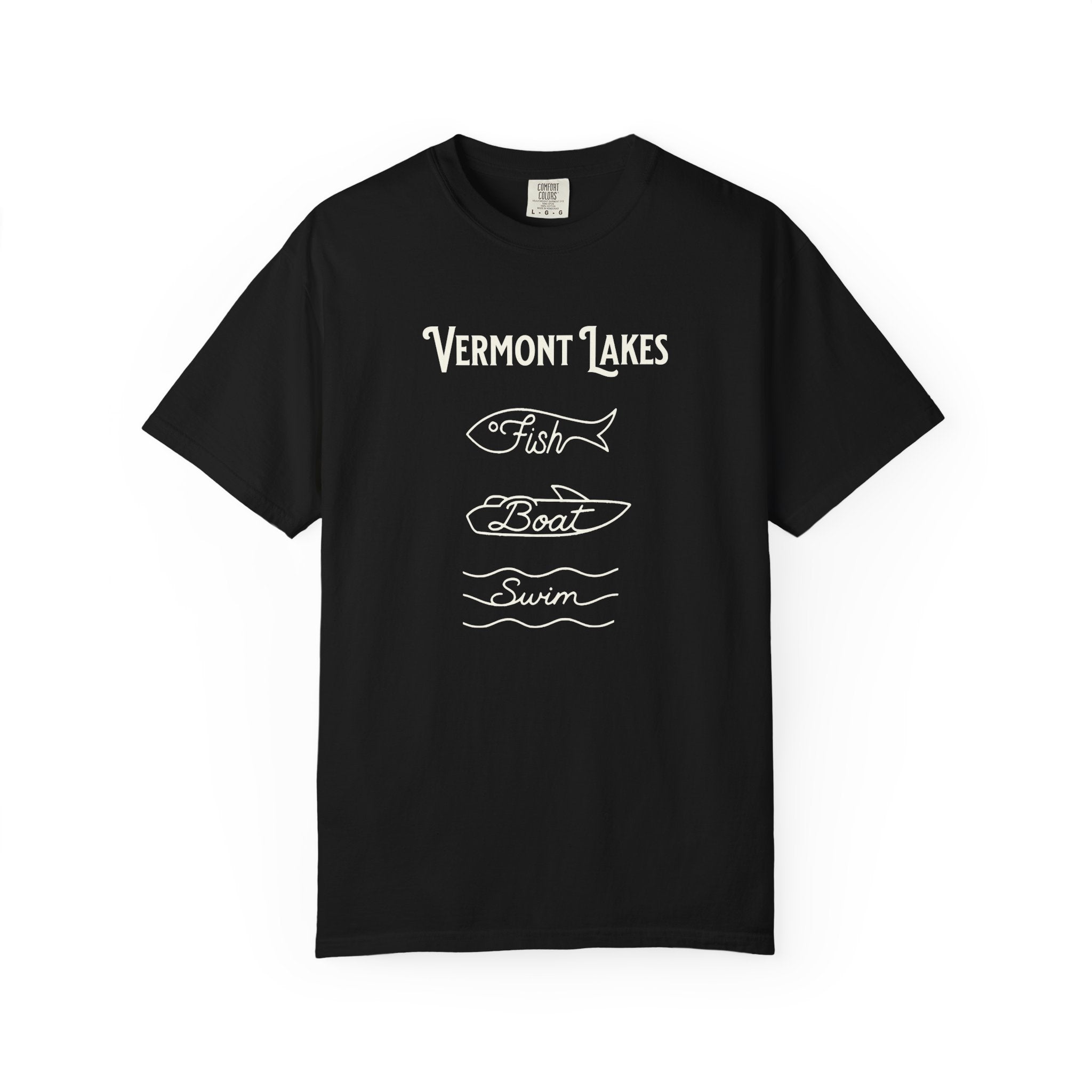 Vermont Lakes "Fish • Boat • Swim" T-Shirt