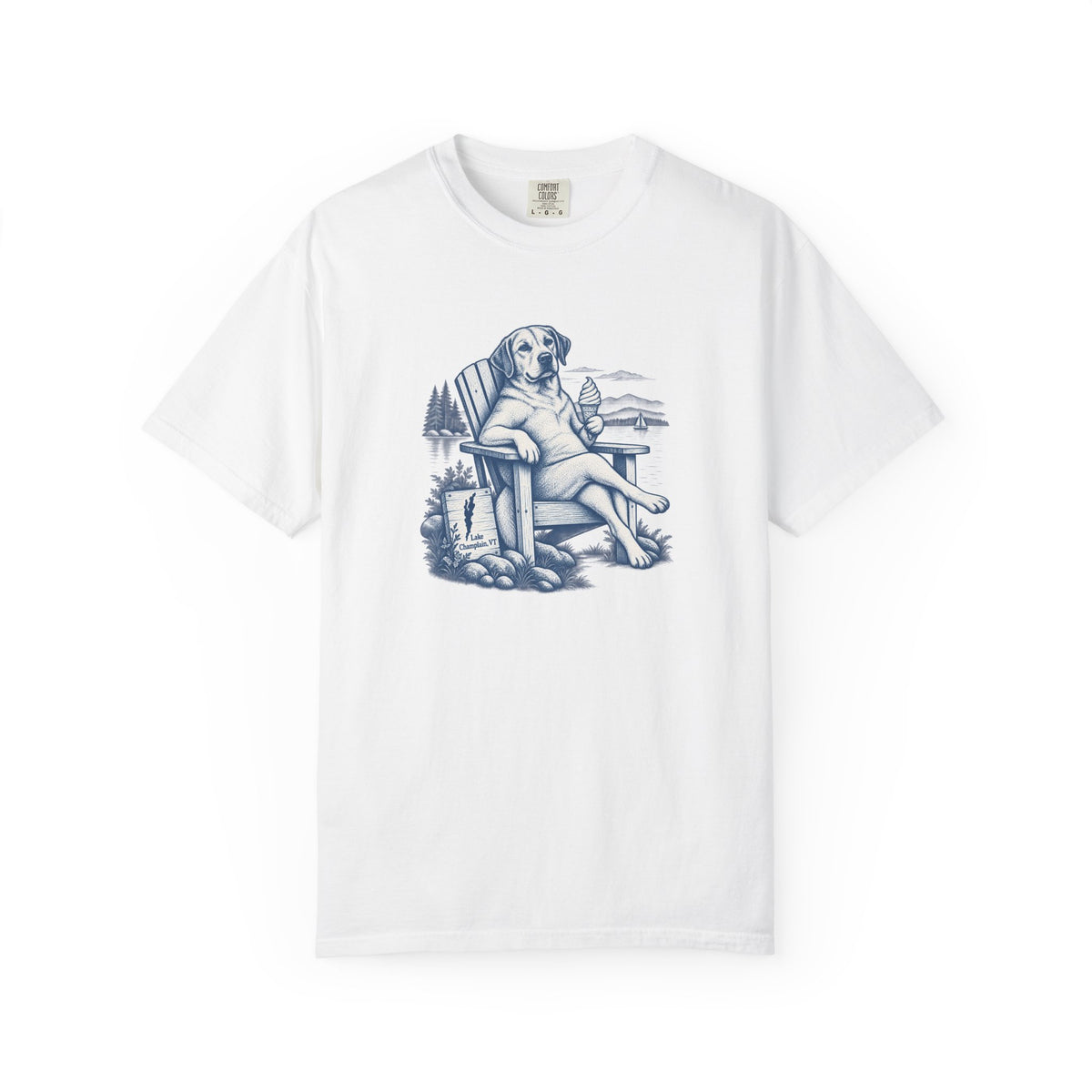 Relaxed Dog Chair T-Shirt — Vintage Coastal Graphic Tee