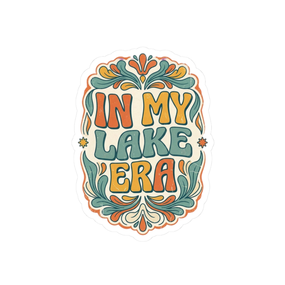 In My Lake Era Sticker | Lake Life, Retro Floral