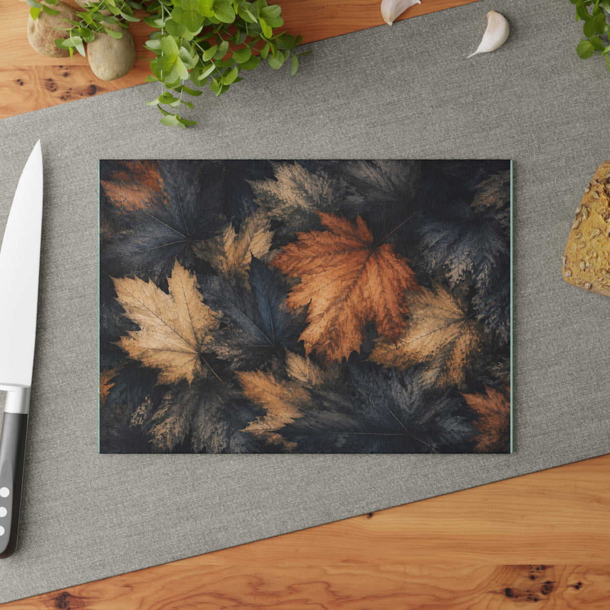 Glass Cutting Board- Vermont Fall Maple