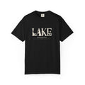 Lake Bomoseen Vermont T-Shirt | LAKE Wordmark Graphic Tee | Vermont Lake Silhouette Shirt | Comfort Colors Unisex Tee