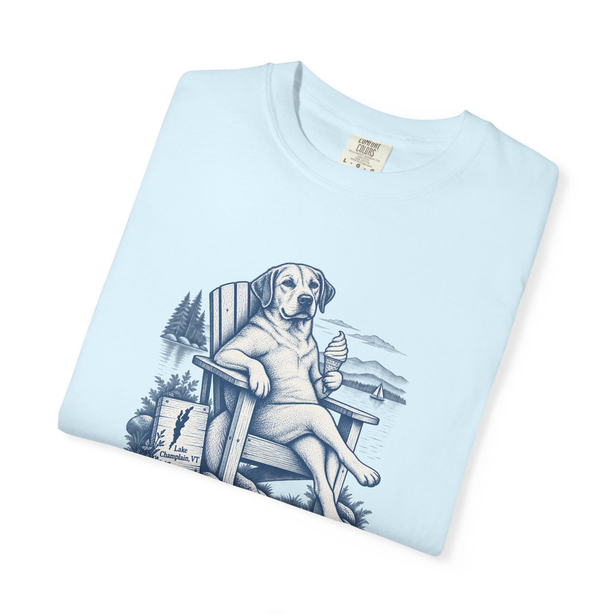 Relaxed Dog Chair T-Shirt — Vintage Coastal Graphic Tee