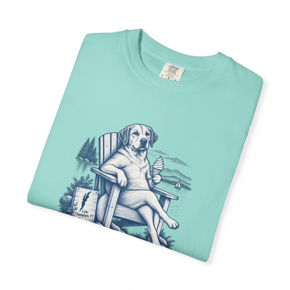 Relaxed Dog Chair T-Shirt — Vintage Coastal Graphic Tee