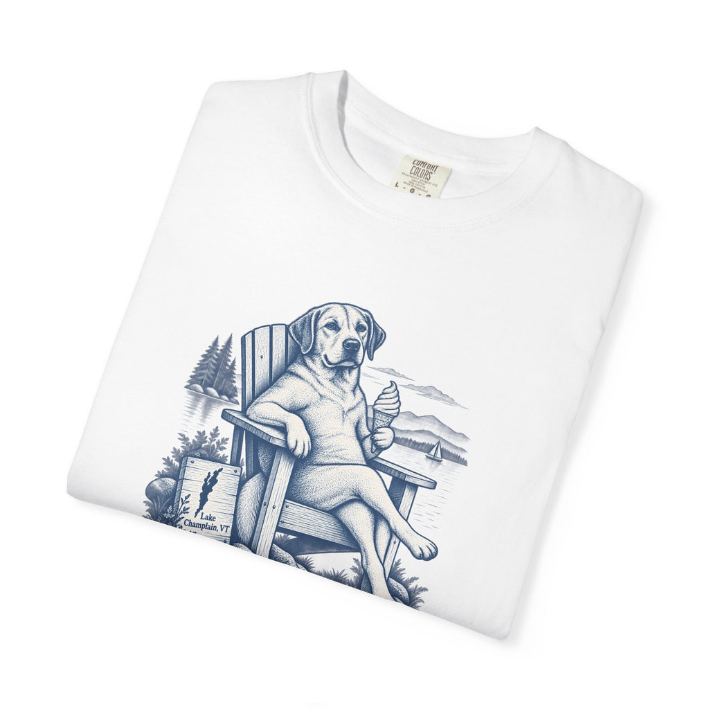 Relaxed Dog Chair T-Shirt — Vintage Coastal Graphic Tee