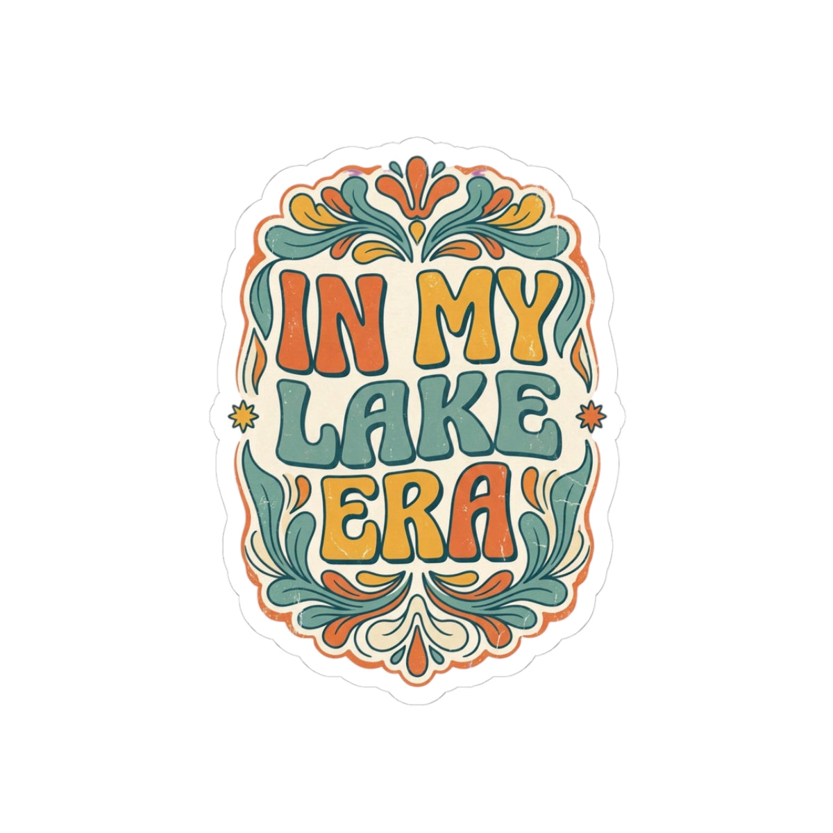 In My Lake Era Sticker | Lake Life, Retro Floral