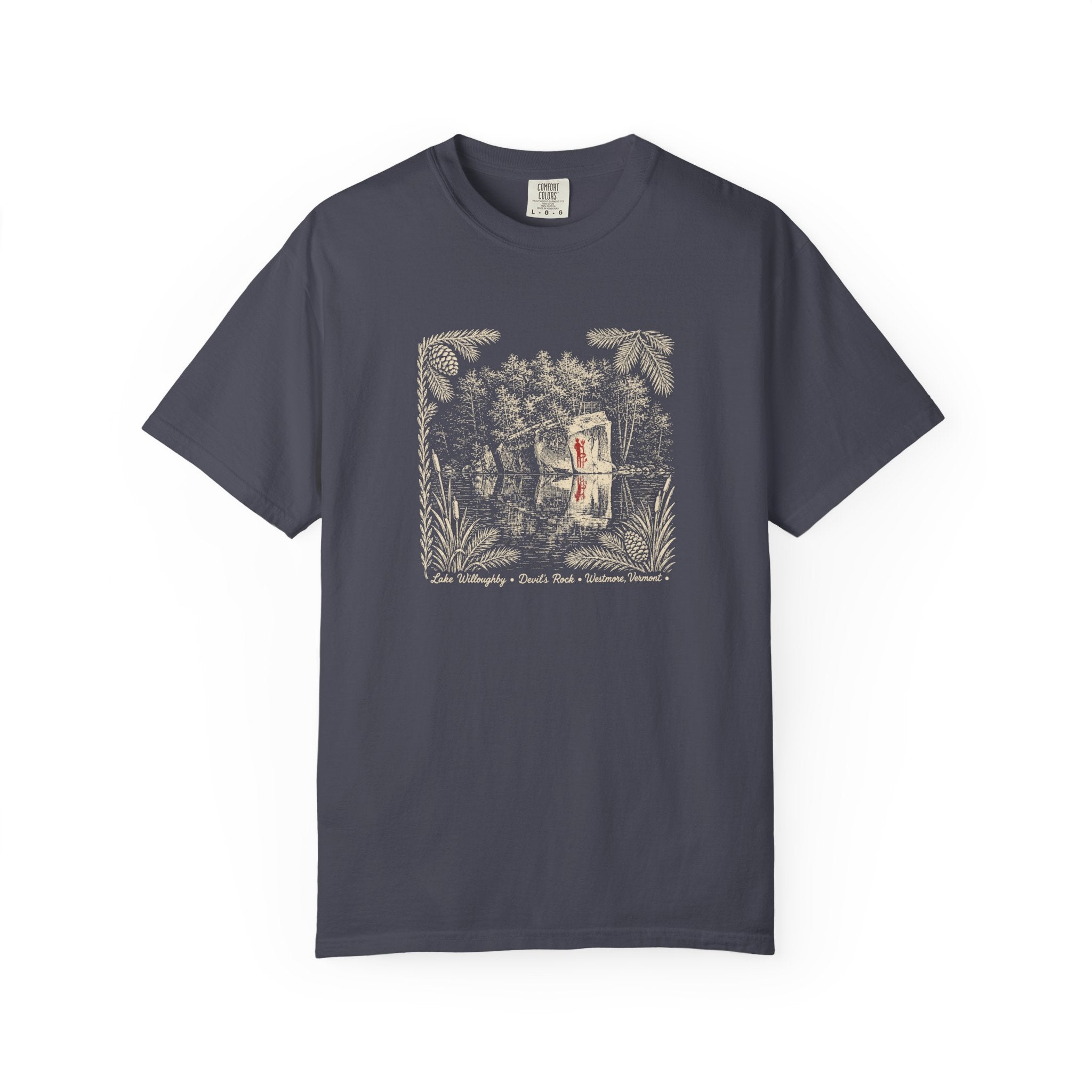 Lake Willoughby  Graphic T-Shirt — 'Devil's Rock' Nautical Tee